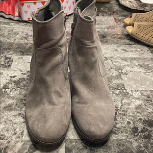 Maurices Charcoal Suede Ankle Booties